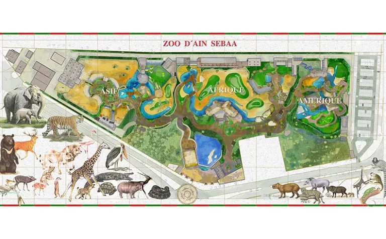 Ain Sebaa Zoo Map 2022