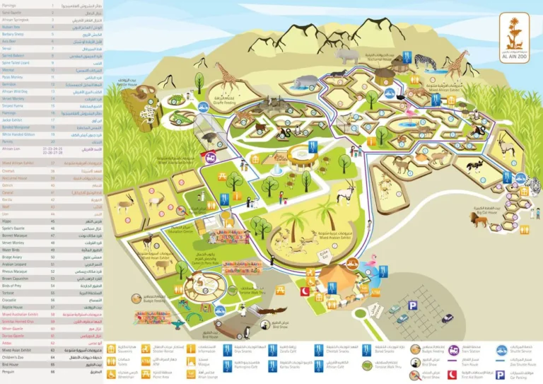 Al Ain Zoo Map 2023