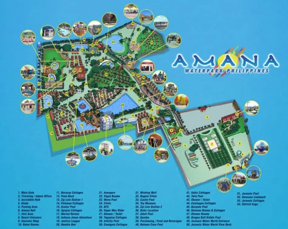 Amana Waterpark Map 2022