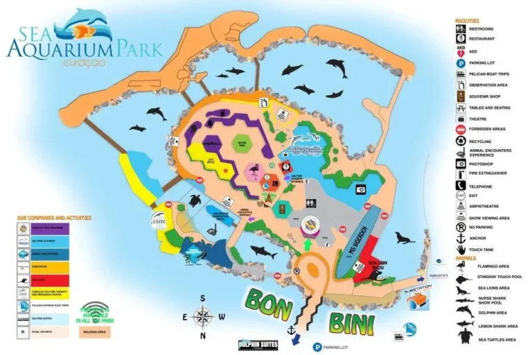 Curaçao Sea Aquarium Map 2023