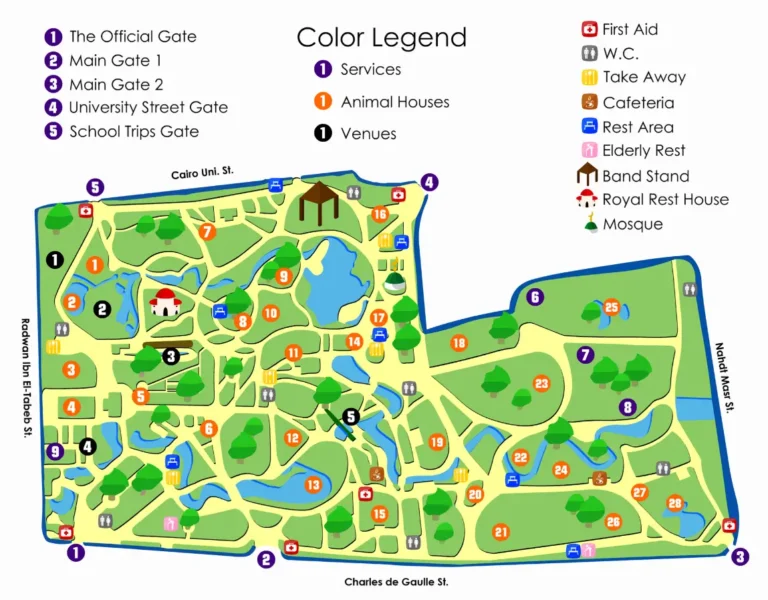 Giza Zoo Map 2023