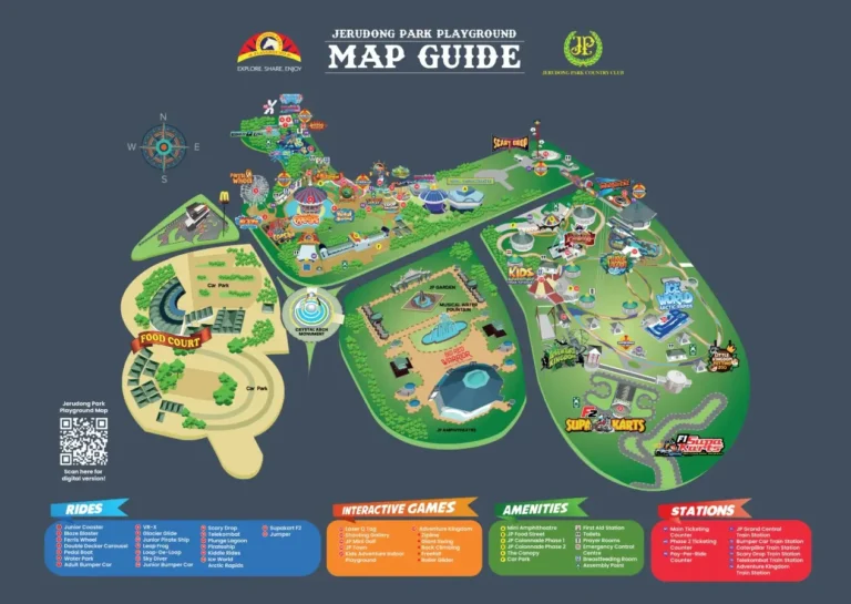 Jerudong Park Waterpark Map 2024