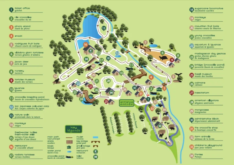 La Vanille Nature Park Map 2023