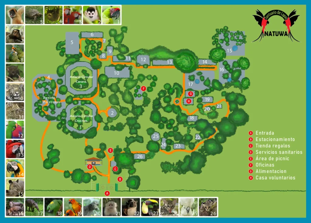 NATUWA Wildlife Sanctuary Map 2023