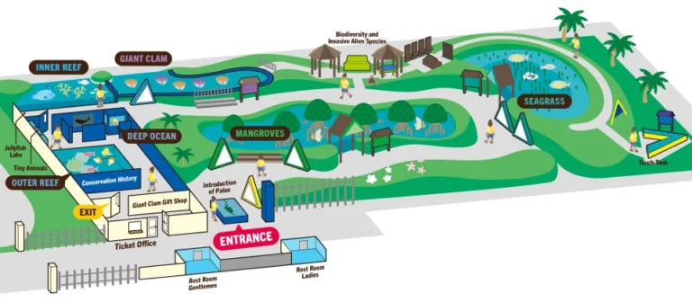 Palau Aquarium Map 2023