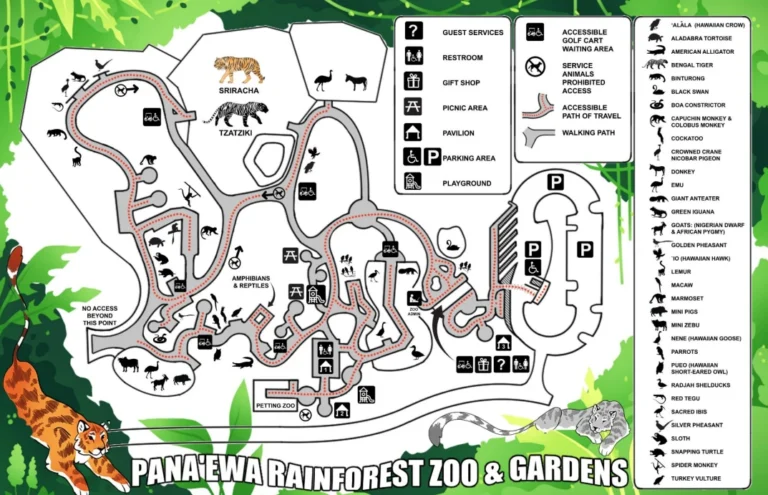 Pana'ewa Zoo Map 2023