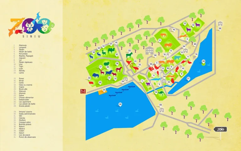 Sibiu Zoological Garden Map 2023