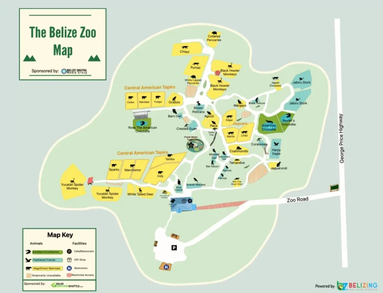 The Belize Zoo and Tropical Education Center Map 2024