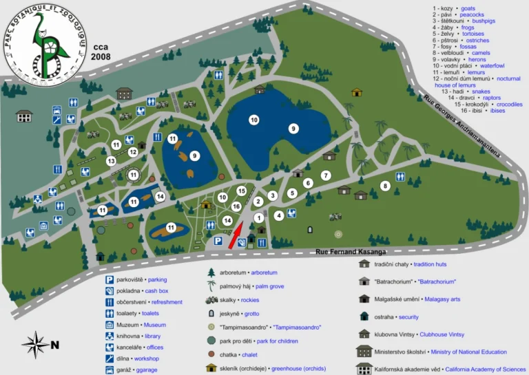 Tsimbazaza Botanical and Zoological Park Map 2023
