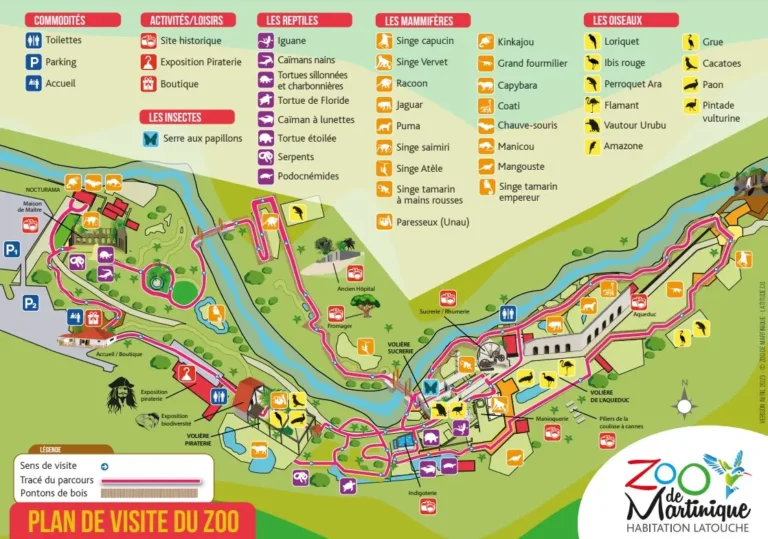 ZOO Martinique Map 2023