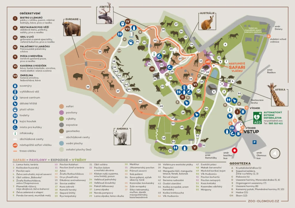 Zoo Olomouc Map 2024