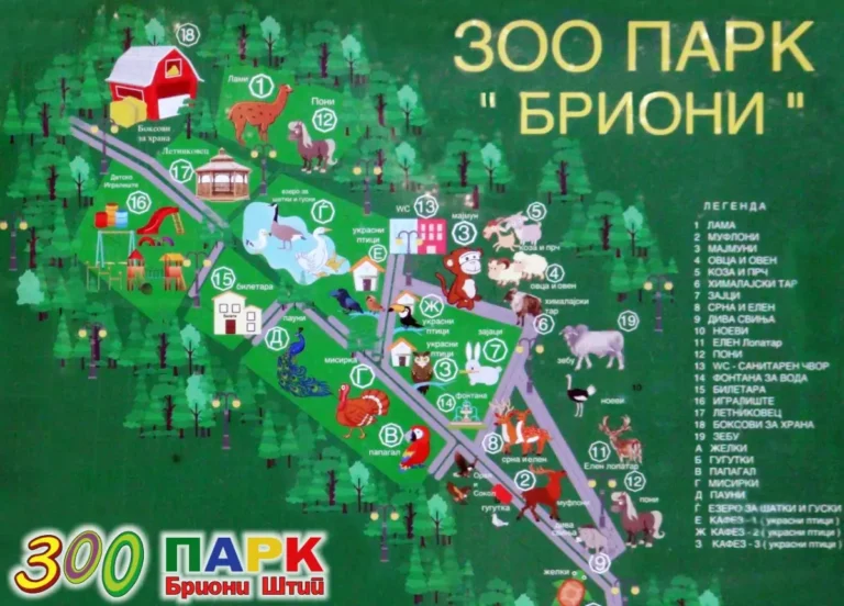 Zoo Park BRIONI Map 2022