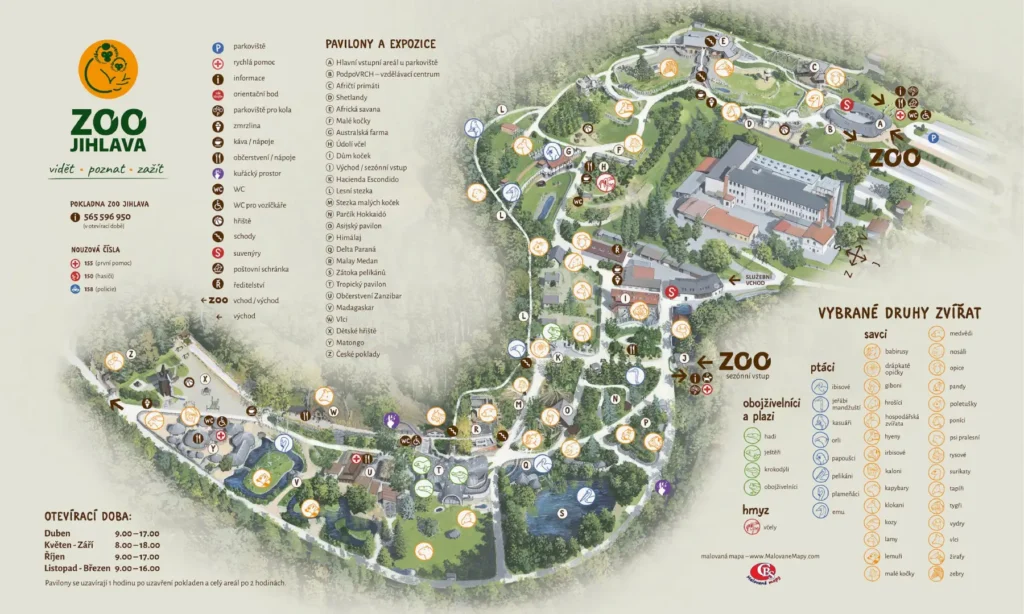 Zoological Jihlava Map 2024