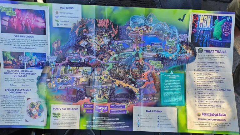 Disney California Adventure Park Oogie Boogie Bash Map 2024