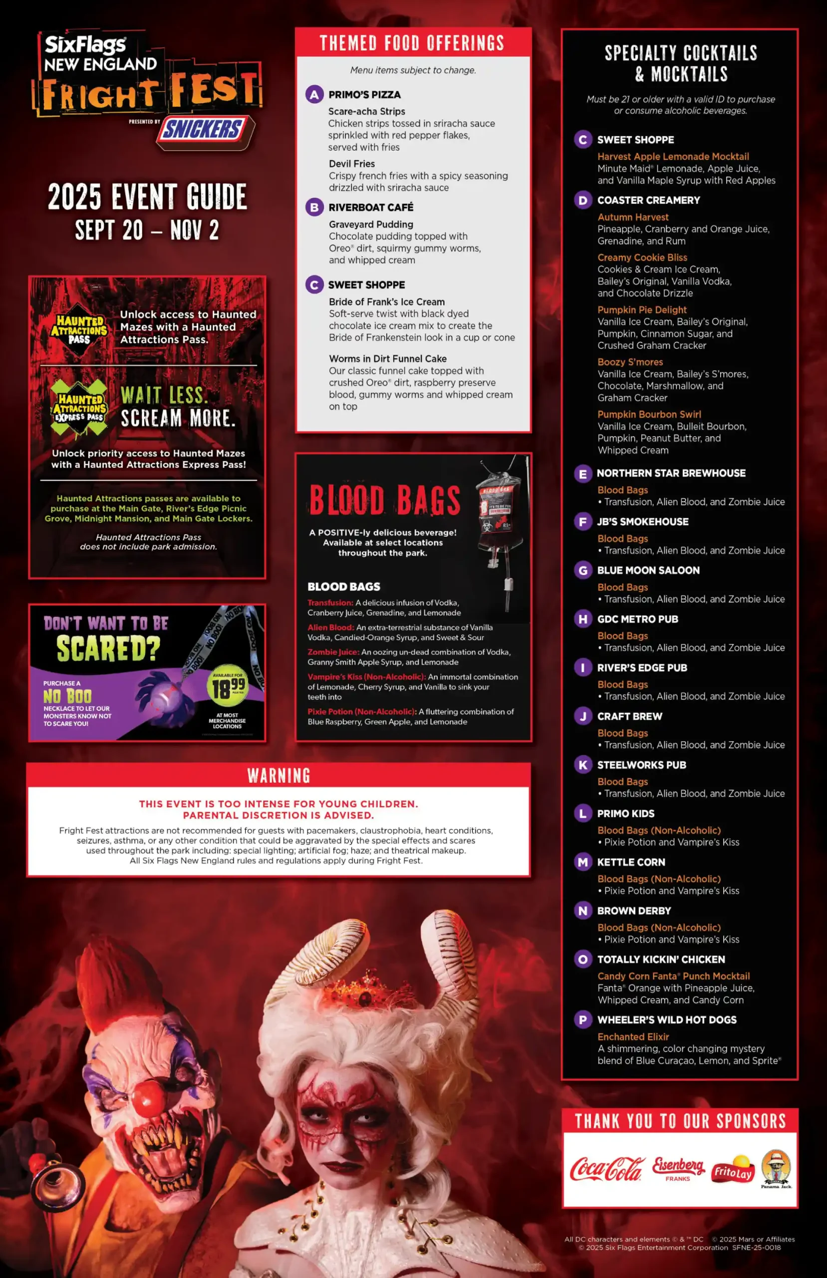 Six Flags New England Fright Fest Map 1 2025