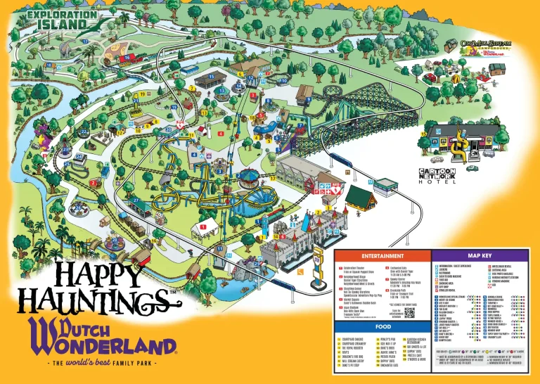 Dutch Wonderland Happy Hauntings Map 2025