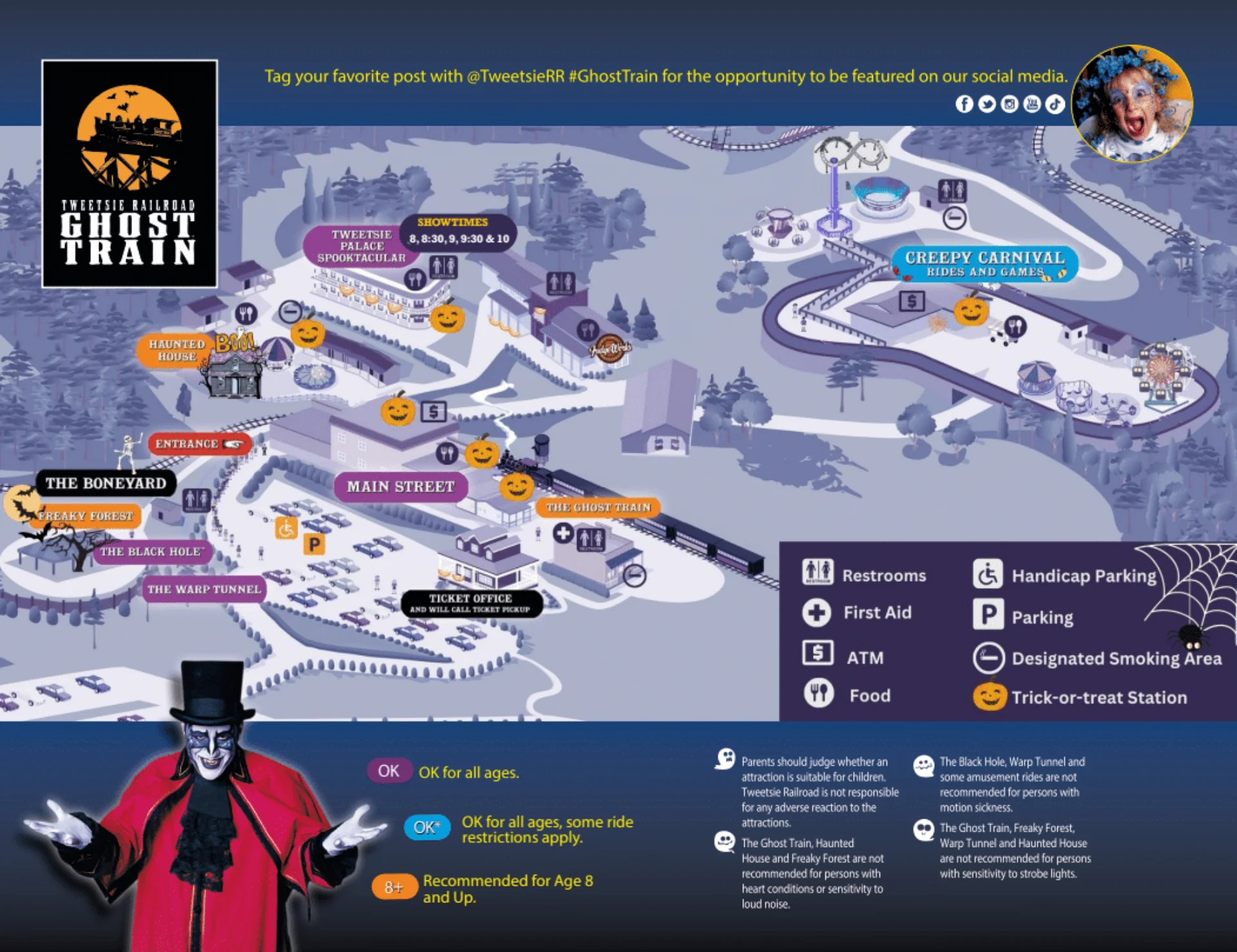 Tweetsie Railroad Ghost Train Map 2023