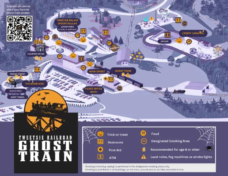 Tweetsie Railroad Ghost Train Map 2025