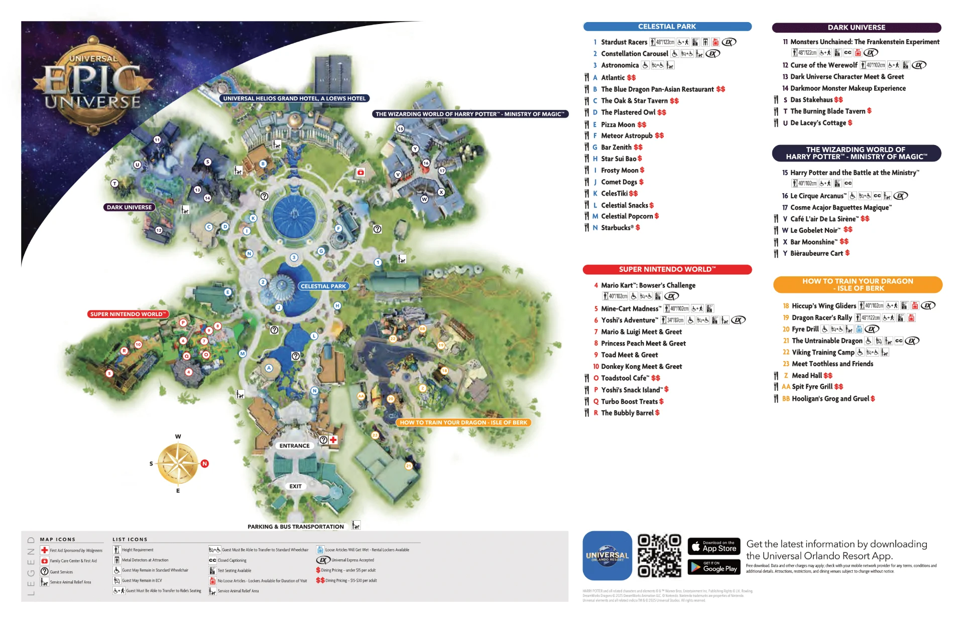 Universal Epic Universe Map 2025